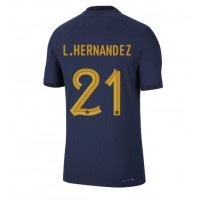 Pánský Fotbalový dres Francie Lucas Hernandez #21 MS 2022 Domácí Krátký Rukáv